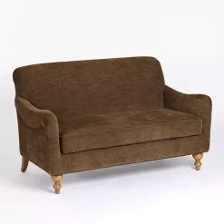 Chocolate Brown English Loveseat
