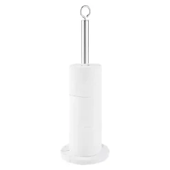 Chrome and White Marble Toilet Paper Holder