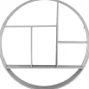 Circular Silver Open Sides Floating Shelf