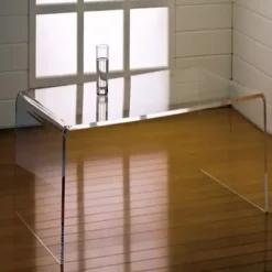 Clear Acrylic Curved Edge Coffee Table