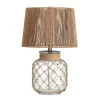 Coastal Clear Glass and Rope Table Lamp