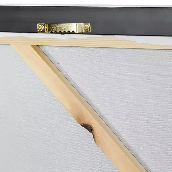 Coastal Palms Framed Canvas Art Print