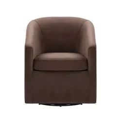 Coco Velvet Swivel Barrel Accent Chair