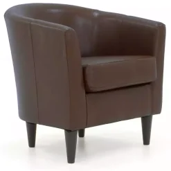 Cognac Faux Leather Winslow Accent Chair