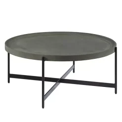 Concrete Round Tray Top Coffee Table