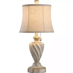 Cream and Off-White Table Lamp