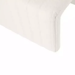 Cream Boucle Arch Ottoman