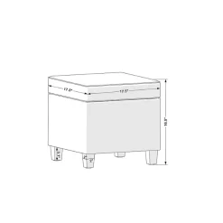 Cream Buffalo Plaid Upholstered Storage Ottoman