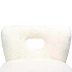 Cream Fluffy Wingback Accent Chair