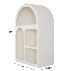 Cream Geometric Arch Wall Shelf