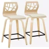 Cream Golia Swivel Counter Stools, Set of 2