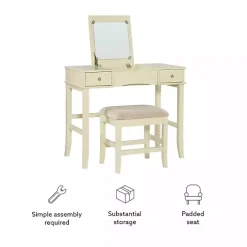 Cream Jennifer Flip-Top 2-pc. Vanity Set