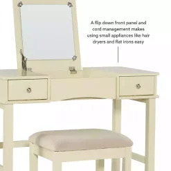 Cream Jennifer Flip-Top 2-pc. Vanity Set