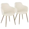 Cream Modern Accent Chairs, Set of 2