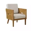 Cream Natural Rattan Accent Chair