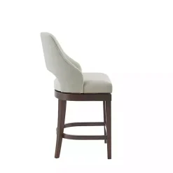 Cream Open Back Swivel Base Counter Stool
