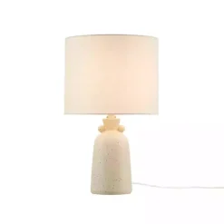 Cream Speckled Ceramic Table Lamp