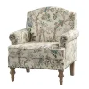 Cream Vintage Birds Traditional Accent Chair