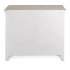 Cream Washed Wood Carved Door Cabinet