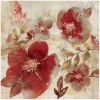 Crimson Petals Wrapped Canvas Art Print
