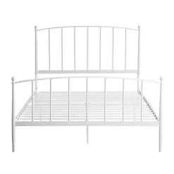 Daisy White Modern Arch Queen Bed Frame