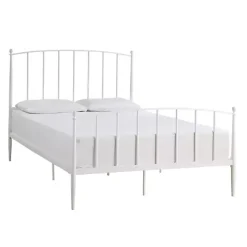 Daisy White Modern Arch Queen Bed Frame