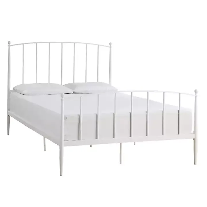 Daisy White Modern Arch Queen Bed Frame