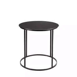 Dark Bronze Rounded Metal Accent Table