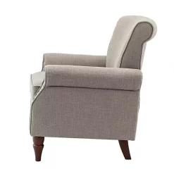 Dark Gray Miriam Nailhead Trim Armchair