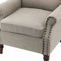 Dark Gray Miriam Nailhead Trim Armchair
