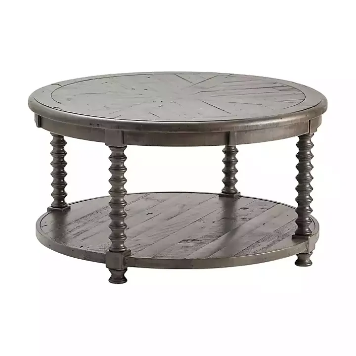 Dark Gray Turned Legs Cofee Table