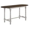 Dark Walnut & White Wood Ema Counter Height Table