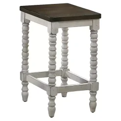 Dark Walnut & White Wood Ema 2-pc. Counter Stools