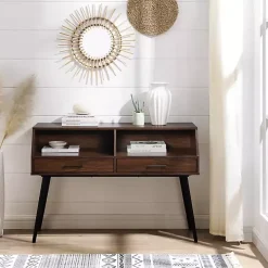 Dark Walnut 2-Drawer Henry Console Table