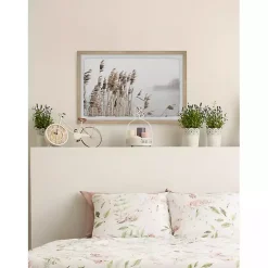 Deckled Lakeside Grass Framed Art Print