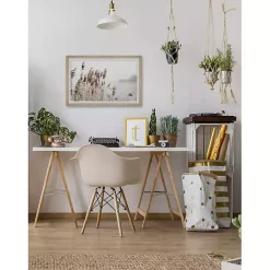 Deckled Lakeside Grass Framed Art Print