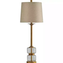 Deep Gold Glass Orb Buffet Lamp