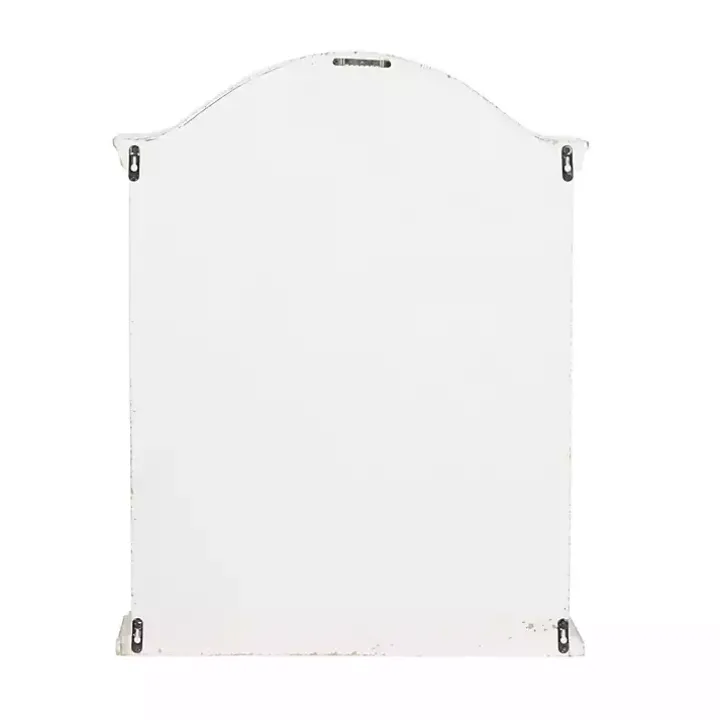 Distressed Cream Wood Wall Cabinet