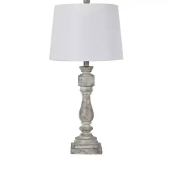 Distressed Gray Table Lamp