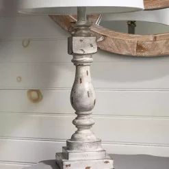 Distressed Gray Table Lamp