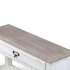Distressed White 1-Drawer Console Table