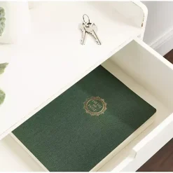 Distressed White Drawer Kitt Floating Side Table