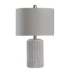 Distressed White Modern Farmhouse Table Lamp