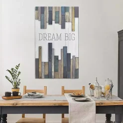 Dream Big Wood Slat Wall Plaque