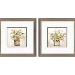 Earthy Garden Framed Art Prints, Set of 2
