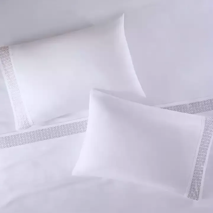 Elegant Geo Hem Microfiber 4-pc. Full Sheet Set