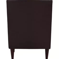 Emma Walnut Faux Leather Accent Chair