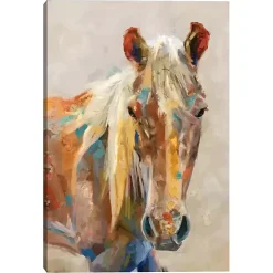 Equine Colors Portrait Canvas Art Print, 24x36 in.