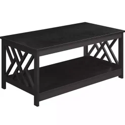 Espresso Cut-Out Sides Coffee Table
