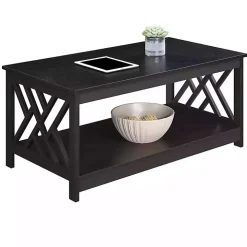 Espresso Cut-Out Sides Coffee Table